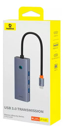 Hub USB-C 5 em 1 Baseus Cinza
